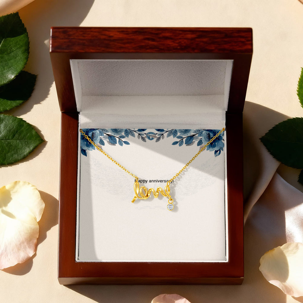 Engraved Love Necklace