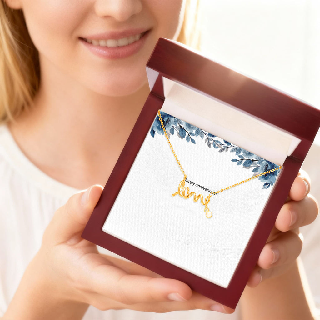 Engraved Love Necklace