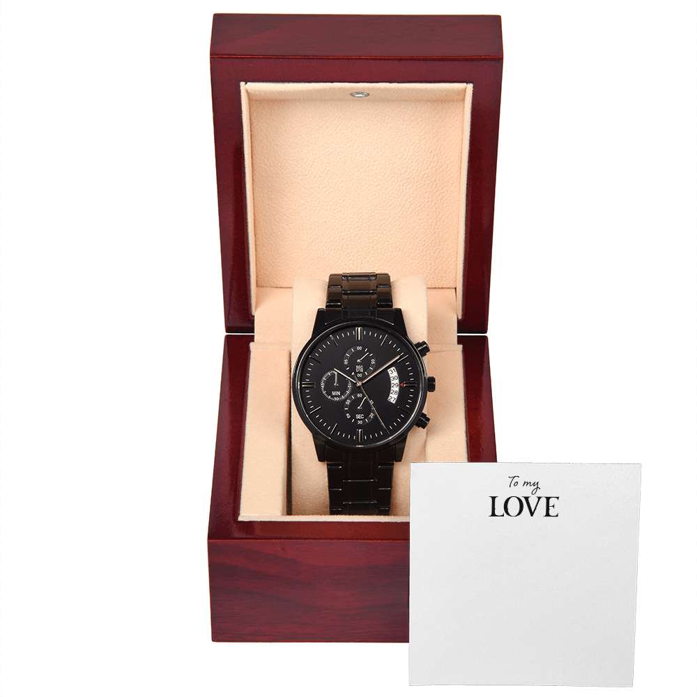 Black Chronograph Watch