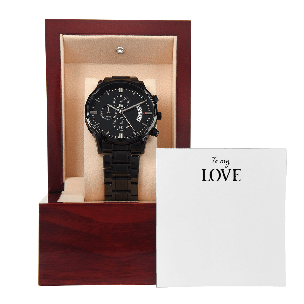 Black Chronograph Watch