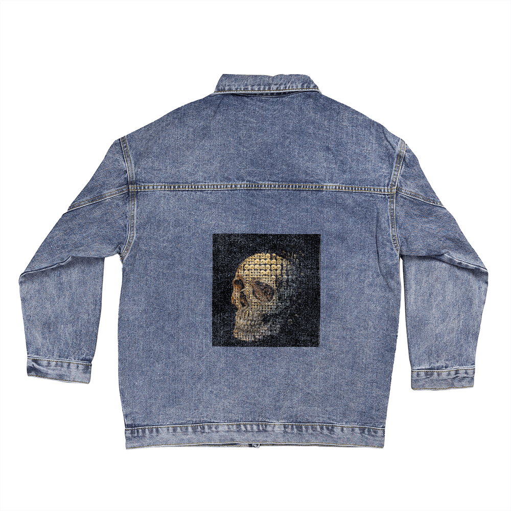 Skull Head Oversized Jean Jacket