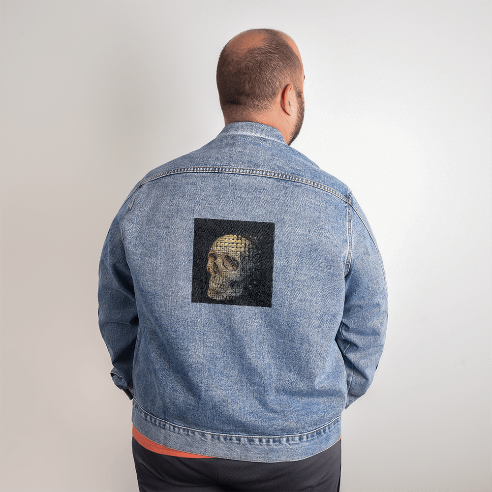 Skull Head Oversized Blue-Jean Jacket
