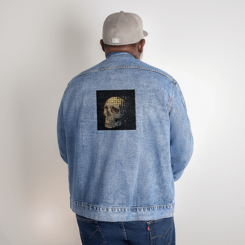 Skull Head Oversized Blue-Jean Jacket