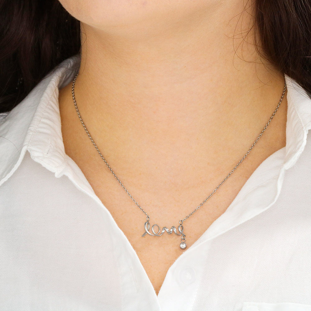 Engraved Love Necklace