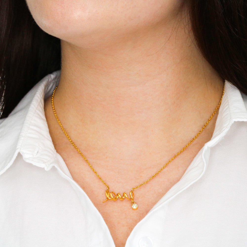 Engraved Love Necklace